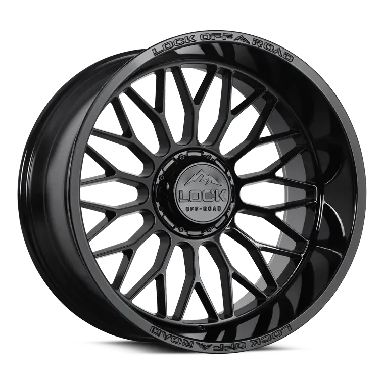 Lock Off-Road Rampage wheel in Gloss Black, view 2
