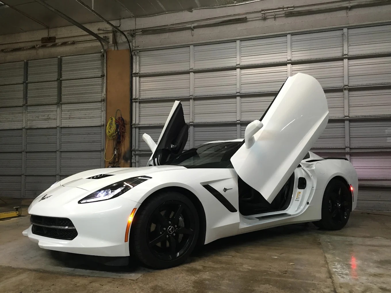 2019 Corvette C7 with vertical door conversion installed at SHM Motorsports