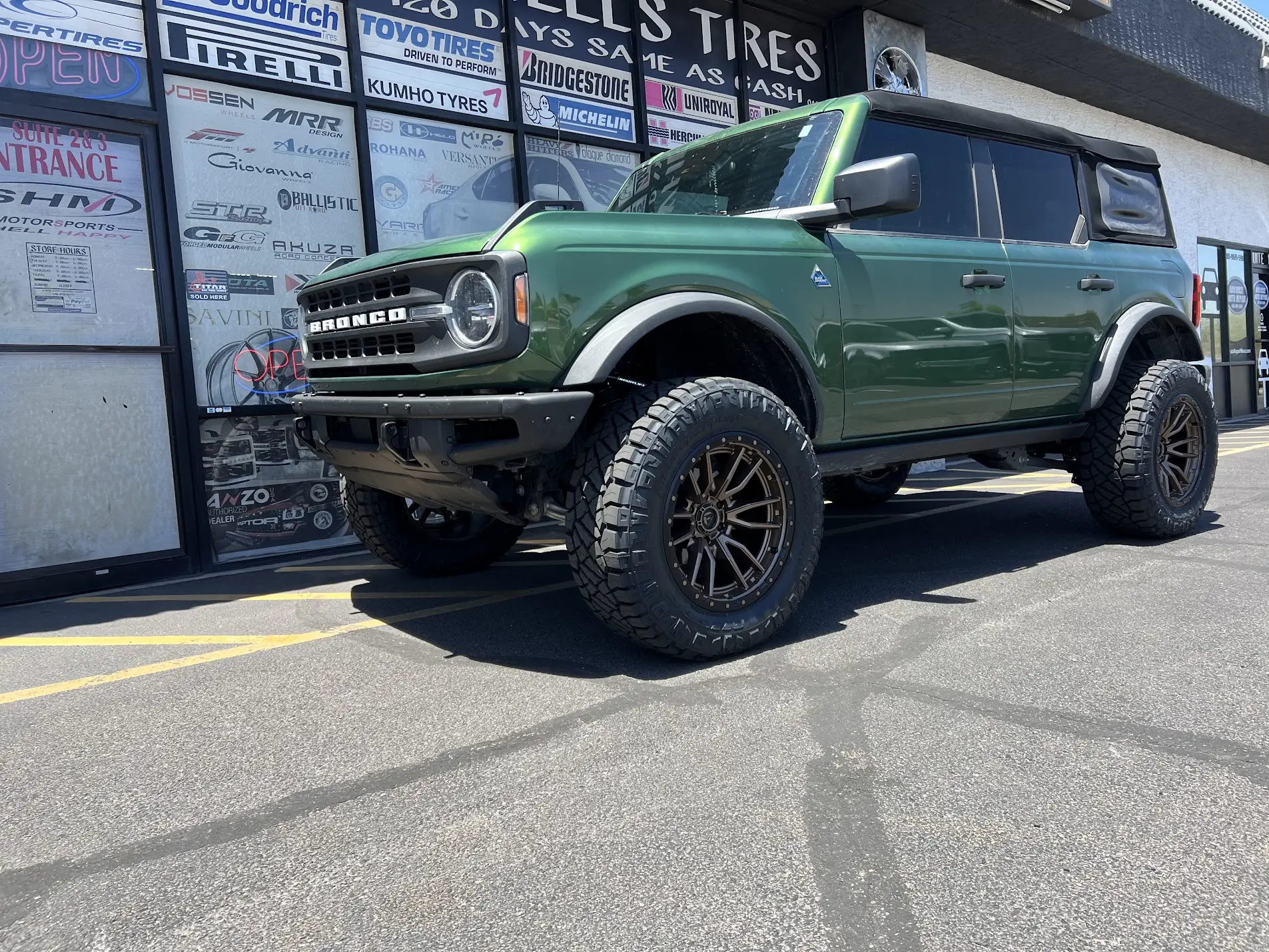 2024 Ford Bronco with 15% front window tint at SHM Motorsports