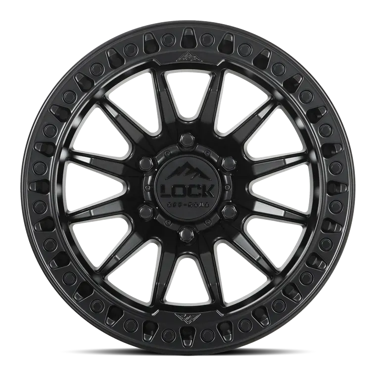 Lock Off-Road Trail wheel in Matte Black w/ Matte Black Ring, view 1