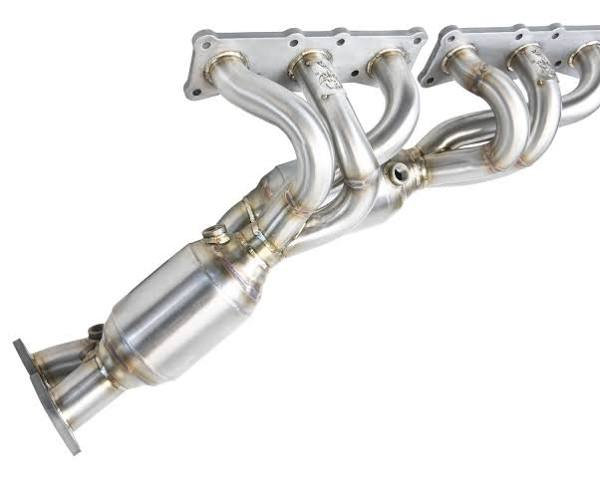 Stainless steel performance headers with catalytic converter