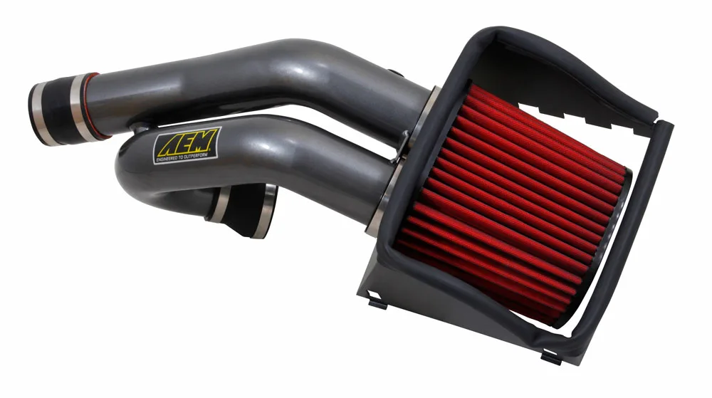 Cold-air intake system with red high-flow filter